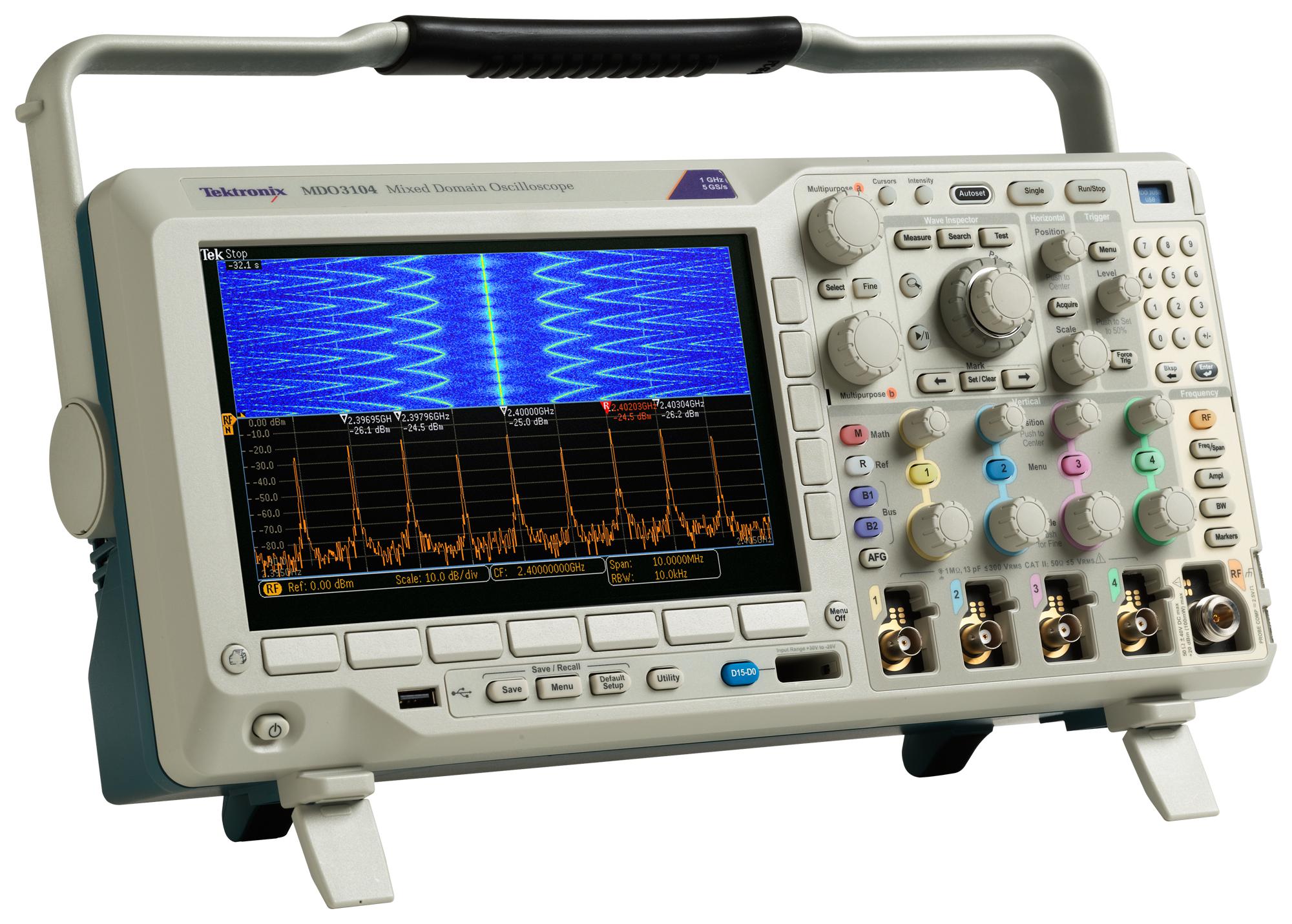 MDO3024 TEKTRONIX, Oscilloscope MSO / MDO, MDO3000 Series, 4 canaux, 200 MHz, 2.5 GSPS, 10 Mpts, 2 ns | Farnell® France MDO3024 TEKTRONIX, Oscilloscope MSO / MDO, MDO3000 Series, 4 canaux, 200 MHz, 2.5 GSPS, 10 Mpts, 2 ns | Farnell® France