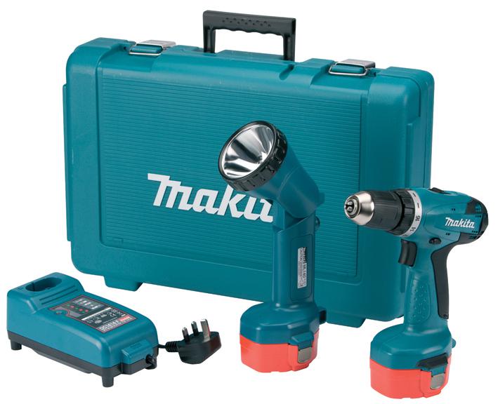 MAKITA 6281DWPLE 14.4V Drill driver and Torch Kit with 2 x 1.3Ah Batteries Charger and Case